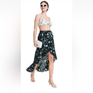 Agua Bendita X Target Deep Sea Print Wrap Skirt, Size M, NWT